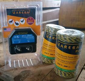 Pw656y6-z Zareba 400 M Polywire Electric Fencing& Fence Controller- Highly Visible Lot Of 3