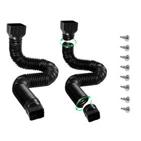 Zasleme 04001mb 2 Pack Rain Gutter Downspout Extensions Flexible Extender Diverter