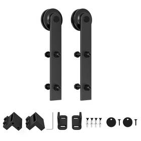 Gcm2126 Zekoo Sliding Barn Door Hanger - Heavy Duty Roller With Anti-jumper Sto