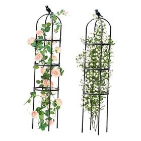 Zc-160-2p Zhichengsheng Garden Trellis For Climbing Plants Outdoor Metal Plant With Pe 2 Pack