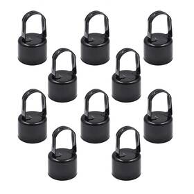 Zhupoub 749877428950 Chain Link Fence Eye Top Rail Cap 2 3/8 Inch Od X 1 5/8 10 Pack Black