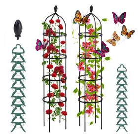 Zcj-1 Ziotl Obelisk Trellis For Climbing Plants Garden 6ft 1ft Metal