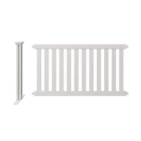 Zp19062 Zippity Outdoor Products 65.5 Inch X 38 Davidson Hinged White Vinyl Portable Event Spaced Picket Fence