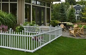 Zp19067 Zippity Outdoor Products Madison No Dig Vinyl Fence Panels White