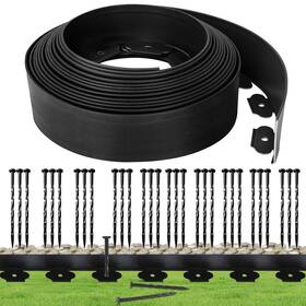Ziprusburk 797085412322 Landscape Edging Borders 33ft Extra Tall 4in Outdoor Plastic F