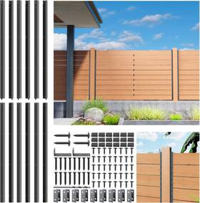 Zivili 724470680950 6ft No Dig Privacy Metal Fence Post For Wood Slat Ushape Black Line Po Zivili 724470680950 6ft No Dig Privacy Metal Fence Post For Wood Slat Ushape Black Line Po