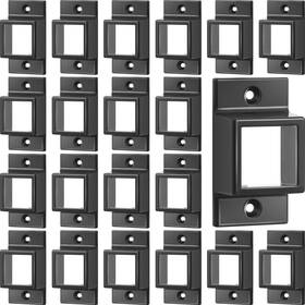Zonon Jax-zonon-519 1 Inch X Black Aluminum Fence Brackets Standard Wall Mount For Rails Double Flang