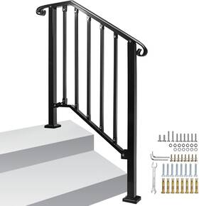 Zwinz 708200739798 Adjustable Handrails For Outdoor Steps Handrail Picket #2 Fits 2 Or 3