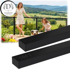 Zylorix 726084649422 10ft Black Stainless Steel Handrail 2-pack Adjustable For Deck And Stairs New
