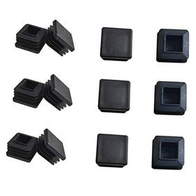 Zyyc 765736529736 12 Pack 25mm 1 Inch Square Black Plastic Plug 25mmx25mm X1