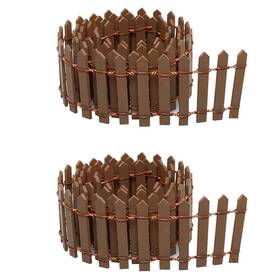 Mfgfence-2 Zzhxsm 35 Inch Miniature Fairy Garden Fence Diy Wood Decorative Ornament For Doll Mfgfence-2 Zzhxsm 35 Inch Miniature Fairy Garden Fence Diy Wood Decorative Ornament For Doll