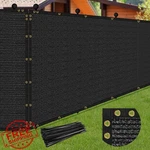 Phepetroll 4 X 50FT Privacy Screen Fence Black Heavy Duty Mesh Fencing Shade .... Fixed Price $55.99.