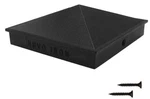 Nuvo Iron 3.5"X3.5"(NOMINAL 4X4) Pyramid Aluminium Post Cap Black New 9444332. Fixed Price $10.99.