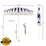 Jonathan Navy Stripe Market Beach Umbrella Push Tilt Bag. Fixed Price $164.99.