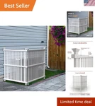 45.5IN X 36.5IN 2 Panels No Dig Enclo Wilmington White Vinyl Privacy Scre.... Fixed Price $152.95.