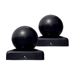 Aleko Lot Of 2 Steel Post Large Caps 3.5" X For Driveway Gates Fence Black. Fixed Price $29.90.