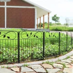Forehogar Decorative Black Garden Fencing 24IN(H) X16FT(L) 8 Panels Metal Wir.... Fixed Price $160.37.