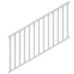 Veranda Stair Rail Kit 6' X 36" Polycomposite Vinyl Balusters Preassembled White. Fixed Price $74.14.