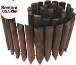 Garden Wooden Short Fence Burnt Finish Outdoor Landscape Edging Flexible. Fixed Price $36.43.