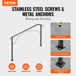 Handrails For Outdoor Steps, Fit 4 Stair Railing, ARCH#3 Wro. Fixed Price $136.83.