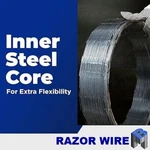 Razor Wire Galvanized Steel 18" 50 Feet Per CBT-65 4 Rolls. Fixed Price $155.99.
