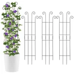 4 Pack 32'' Wave Shape Black Metal Trellis For Climbing Plants Indoor & Outdo.... Fixed Price $30.50.