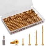 Qekoirm Outdoor Wood Deck Screw Kit, Bronze Rustresistant Epoxy Coated, T25 S.... Fixed Price $9.73.