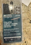 Veranda Collated Cortex Hidden Fastening Deck Screws Steel 2-1/2 75 Pack. Fixed Price $18.00.