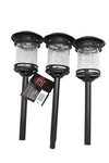 3 Pack Moonrays Solar Pathway Light Stake Outdoor Black Medium Led Garden Lamp. Fixed Price $19.99.