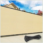 6' X 50' Beige Fence Privacy Windscreen Cover Fabric Shade Tarp Netting M. Fixed Price $94.95.