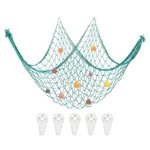 Decorative Fishing Net 40"X80" With Shell Lake Blue. Fixed Price $15.29.