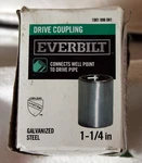 1-1/4 In. Well Point Drive Coupling Steel Made Everbilt From Galvanized. Fixed Price $13.50.