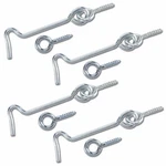 Wideskall 2" Zinc Plated Wire Gate Hook And Eye Latch Inch, Silver. Fixed Price $11.99.
