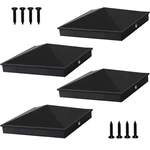 True I.d. 6-1/8" X Black Aluminum Pyramid Post Caps Cover Only 4 Pack. Fixed Price $52.63.