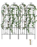 Vevor 4 Packs Metal Garden Trellis For Climbing Plant Support 87X20 Rustproof. Fixed Price $91.99.