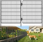 3-PLY No Dig Garden Fence Animal Barrier With Gate, 32 In (h) X23.6FT (l), 10. Fixed Price $156.65.