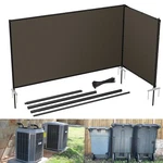 5FT Outdoor Privacy Fence Screen With Iron Poles Dog Fencing Divider Panel Brown. Fixed Price $96.89.