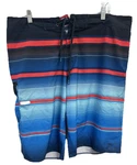 Billabong Swim Trunks Men's Size Large Red Blue Striped Surf Board Shorts A4P6. Fixed Price $11.99.
