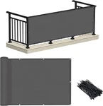 Love Story 3'X10' Charcoal Balcony Privacy Screen Fence Cover (hdpe) Uv Protecti. Fixed Price $24.90.