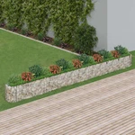 Vidaxl Gabion Raised Bed Galvanized Iron 240.2"X19.7"X19.7". Fixed Price $353.56.
