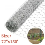Galvanized Poultry Net - Metal Fencing / Chicken Wire Holes 72" 150'. Fixed Price $94.00.