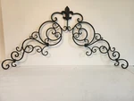 Vintage Gothic Ornate Scroll Wrought Iron Fleur Lis Door Topper Wall Decor #2. Fixed Price $29.99.