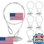 6 Pack Ground Earth Anchors - 30" Cable, 1/8" Dia 1000 Lbs Hold Strength. Fixed Price $54.58.