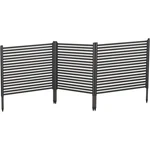 3-PANEL No-dig Metal Fence 48" High, Rustproof Privacy Screen For Patio & Pool. Fixed Price $110.86.