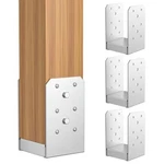 Spaceeup Post Base 4X4 Anchor 4PCS Adjustable Stainless Steel Con. Fixed Price $71.11.