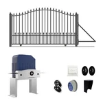 Aleko Automated Yard Steel Sliding 12' Driveway Gate Munich Style With Operator. Fixed Price $3399.00.