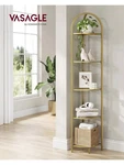 5 Tier Corner Shelf Bookcase Tempered Glass Modern Plant Stand Steel Frame. Fixed Price $50.08.