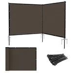 Heavy Duty Outdoor Freestanding Privacy Screen Fence Panels With Iron Poles. Fixed Price $86.44.
