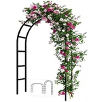 Adorox 7.8FT Garden Arch Trellis Black Metal Wedding Climbing Plants. Fixed Price $43.99.