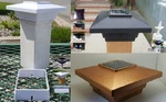 2-PK Solar 4X4 Black/white/copper Cap Light With Smd Led For Pvc/wood Post. Fixed Price $32.99.